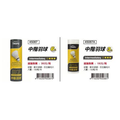 Success成功 中階羽球3入/6入(45087)*3入