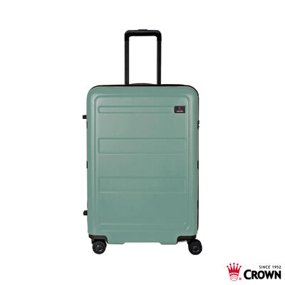 【CROWN 皇冠】C-F1783 26吋拉鍊箱-淡綠