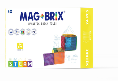 [好研所]MAGBLOX® - MAGBRIX® 積木磁力片 正方形 24pcs