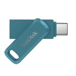 【SanDisk】Ultra GO 64G 海灣藍 TYPE-C USB 3.2 雙用 OTG 旋轉隨身碟 讀取速度 300MB/s, , large