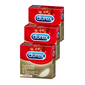 Durex杜蕾斯 超薄裝衛生套 3入x3盒