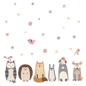 【辰達居家】北歐動物兒童壁貼