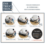 【Hampton 漢汀堡】盧卡斯單人沙發床-貓抓布-灰色, , large