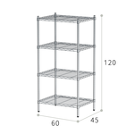【Y HOUSE】60x45x120cm Lightweight Four-layer Iron Rack Iron Rack Shelf-Electroplating, , large