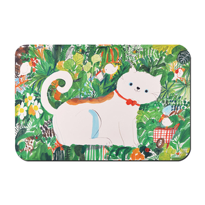 【怪獸】新銳設計師 10秒頂吸 軟式珪藻土吸水地墊  吳欣芷(60x40cm) -小貓花園