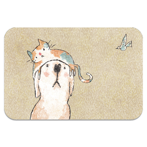【怪獸】新銳設計師 10秒頂吸 軟式珪藻土吸水地墊 DUCKY SHEN (60x41cm) -Dooggyy Meow