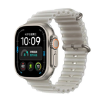 Apple Watch Ultra 4 GPS ＋ LTE 49mm 原色鈦金屬錶殼搭配半透明灰色海洋錶帶 _ 台灣公司貨 ＋ 專用 (錶貼 & 錶套), , large