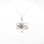 【Angel & Me】Science Atom s925 sterling silver necklace Birthday gift, , large