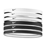NIKE FLEX CLASSIC 頭帶 6PK 六入裝 運動頭帶 止汗髮帶 簡約 時尚 穩固 矽膠防滑 彈性 N1011927189OS白黑, 白黑, large