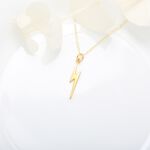 【Angel & Me】Golden Power Lightning s925 sterling silver necklace birthday gift, , large