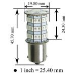 【PA LED】1156 單芯 平角 斜角 55晶 5630 2835 SMD LED 紅光 尾燈 小燈 方向燈 後霧燈, , large