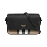 BURBERRY Hampshire 新款格紋帆布拼皮革手拿包/斜背包, , large