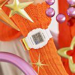 CASIO 卡西歐 BABY-G 隨附6個繽紛錶帶環 像素動畫手錶 BGD-10L-7, , large