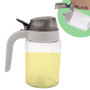 彈力壓蓋玻璃油壺-300ml-2入