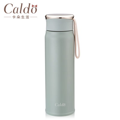 [ Caldo卡朵 ] 卡朵 FM009 暖心梨花不鏽鋼保溫瓶450ml-綠