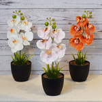 【YU Living】人造小蘭花盆 仿真蘭花盆栽 高30cm-粉色, , large