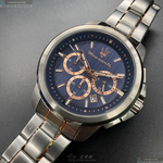 [星晴錶業]MASERATI手錶,44mm,R8873621008寶藍色錶面銀錶殼銀色精鋼錶帶款, , large