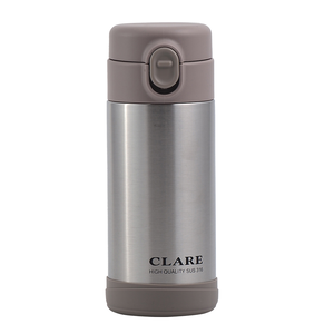 CLARE316不鏽鋼陶瓷彈跳保溫杯-350ml-不鏽鋼色-1支