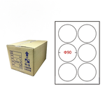 【鶴屋】A4電腦標籤 &Phi;90mm 6格 1000張入 / 箱(L90W LX), , large