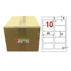 【龍德】LONGDER 三用電腦標籤 A4 10格 圓角 57*99mm 白色 1000張/箱 LD-814-W-B(適用雷射、噴墨、影印)