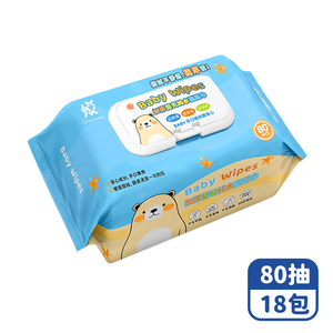 【咪咪購物】悅棉 加厚嬰兒純水濕紙巾 80抽 18包/箱