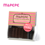【千康嚴選】Mapepe 便利髮夾 日本製 (波浪咖啡色長毛夾/黑色平板毛夾), , large