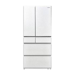 Panasonic 國際牌 520L 日製六門鏡面玻璃變頻電冰箱 霧晶白 NR-F523HX-W1, , large