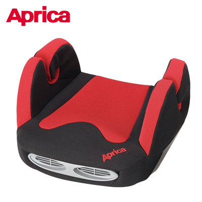 【Aprica】Moving Support 3-12歲 安全帶版汽車輔助增高座墊(黑紅)