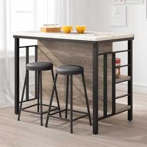 【Homelike】喜家居多功能中島桌椅(含二椅)(2050)