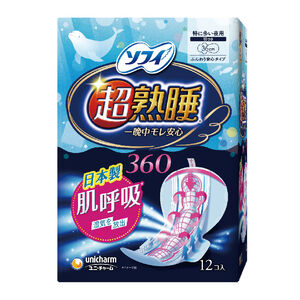 蘇菲超熟睡肌呼吸36cm衛生棉12片