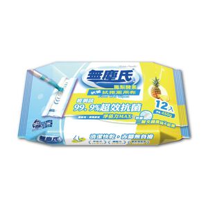 無塵氏抗菌拭拖兩用布12入-鳳梨酵素