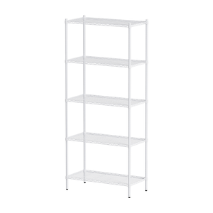 【Y HOUSE】90x45x210cm Lightweight Five-layer Iron Rack Iron Rack Shelf-Painted White