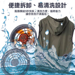 【八馬赫】職人の空調服 馬甲連帽衣 山系休閒風格 24V(風量制霸), , large