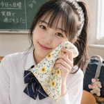 [瑪莎利亞]　日本製【濱文漾】純棉手帕/方巾－向日葵（3入組）, , large