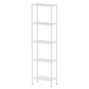 【Y HOUSE】60x30x210cm Lightweight Five-Layer Iron Rack Iron Rack Shelf-Painted White