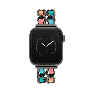 STEVE MADDEN Apple Watch 錶帶-虹彩雙鍊編織時尚錶帶(不含手錶）