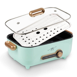 【MOLIJIA】5.3L-M24 Multifunctional Non-stick Electric Cooker with Stainless Steel Steaming Plate - Macaron Green, , large