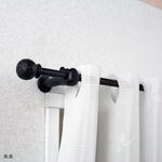 Mini Telescopic Curtain Rod &ndash; Swirl Ball Finials | 56-97 cm | &Oslash;9.8/7.8mm | Vintage European Style | For Small Windows & Doorways-Brushed Nickel, , large