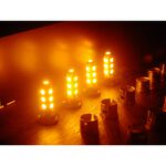 【PA LED】T10 黃光 13晶 小燈 方向燈 儀表燈 定位燈 室內燈 牌照燈 39晶體 SMD LED 耐熱底座, , large