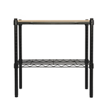 【Y HOUSE】60x30x60 cm pine two-layer storage rack rack iron rack - black paint, , large