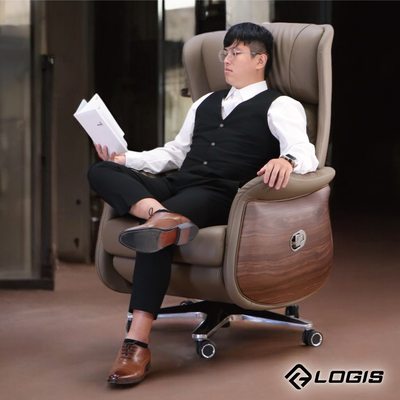 (LOGIS) 尊爵御璽頭層真皮電動董事長椅 電腦椅 主管椅 視聽椅 總裁椅【A1656】