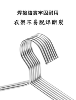 【誠宜居家】 長45cmx寬3mm不鏽鋼防滑衣架10入《加粗》(衣架 曬衣架 晾衣架 防滑 乾濕兩用), , large