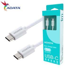 【ADATA 威剛】USB-C to USB-C 白色 充電傳輸線 編織線 長度 100cm