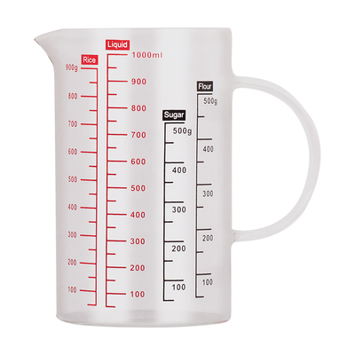 寶馬牌玻璃多功能量杯-1000ml-2入