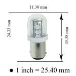 【PA LED】船用 9-32V BA15D 1142 15晶 2835 SMD LED 綠光 指示燈 警示燈 燈泡, , large