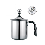 PEARL HORSE Double-Layer Milk Frother with Wooden Handle &ndash; 800cc &ndash; HK-S-08-800-D, , large