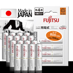 日本富士通 Fujitsu 低自放電4號750mAh鎳氫充電電池 HR-4UTC (4號16入)送電池盒, , large