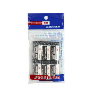 筆樂環保橡皮擦TC5229-BK6-黑色6入