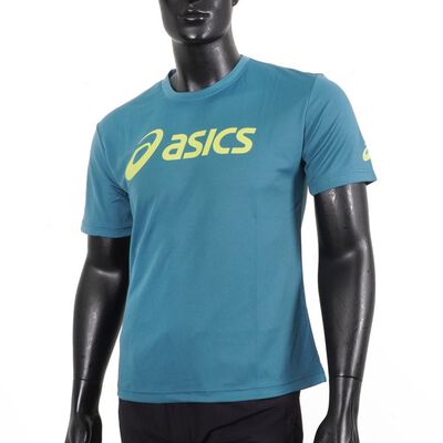 Asics T恤 短袖 吸濕快乾 透氣舒適 輕量柔軟 藍綠 [2033B666-401]