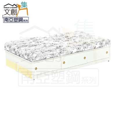 【文創集】普爾 環保3.5尺單人南亞塑鋼拉門床底(側邊拉&不含床墊)(客約商品)